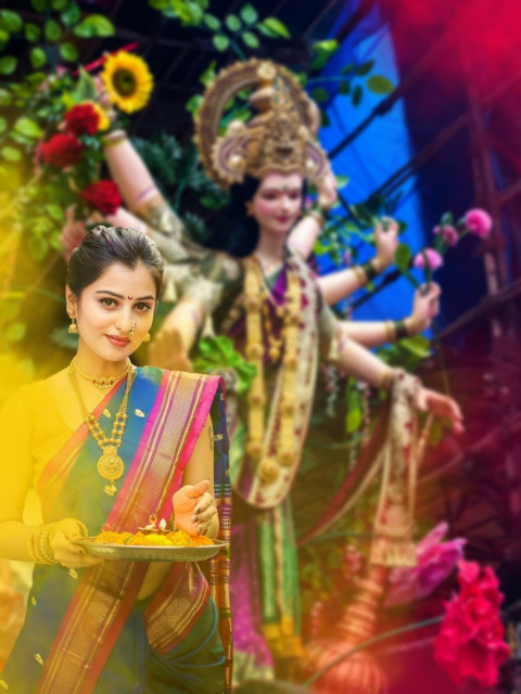 Maa Durga Puja CB Photo Editing Background Download Img