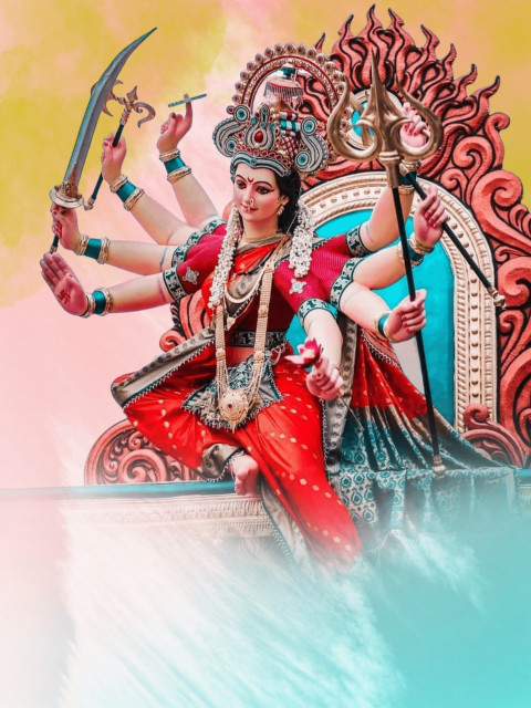 Maa Durga Puja Dushhera CB PicsArt Editing Background