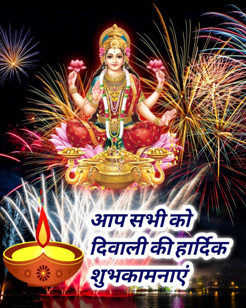 Maa Laxmi Diwali Wishes Backgrounds HD WhatsApp Status Image