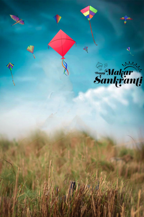 Makar Sankranti CB Editing Picsart Background Full HD