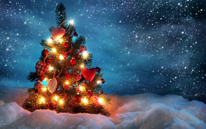 Merry Christmas Day Tree CB PicsArt Background New
