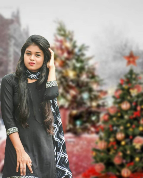 Merry Christmas Editing Background HD CB Picsart With Girl