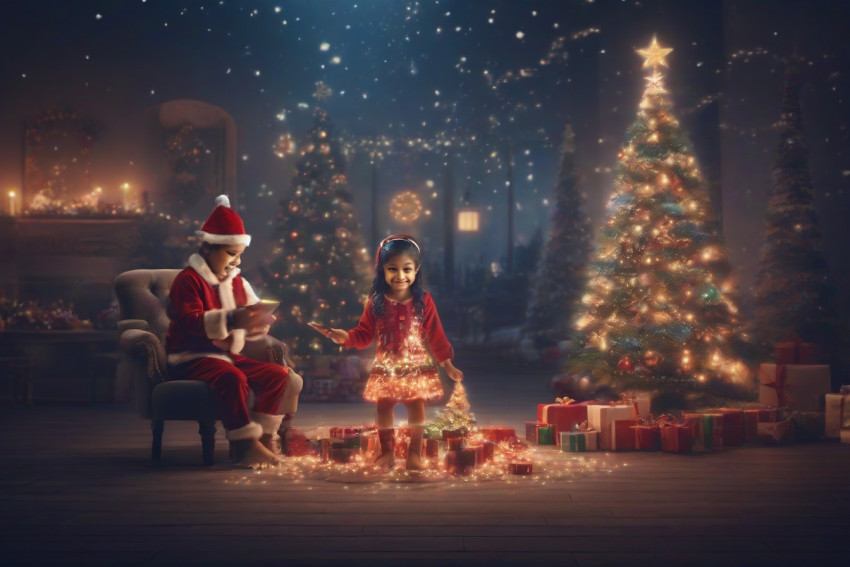 Merry Christmas Editing CB Blur Small Doll Background Download