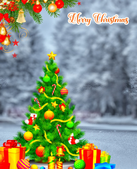 Merry Christmas Free Images Editing Background Download HD
