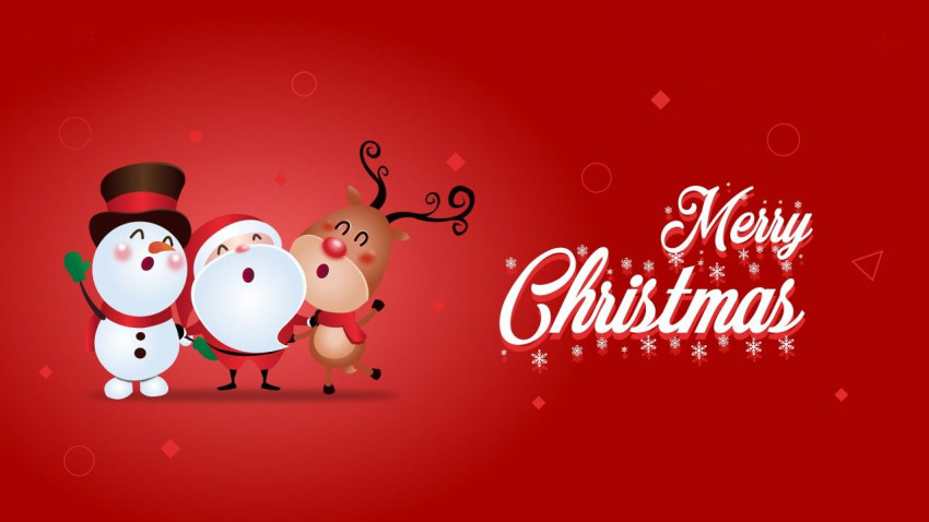 Merry Christmas Happy Holidays Wallpaper Full HD