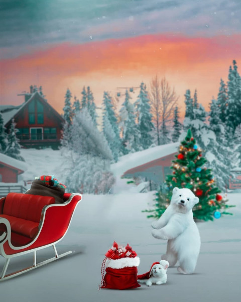 Merry Christmas Photo Editing Background CB Photoshop