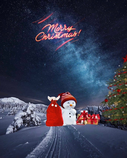 Merry Christmas Photo Editing Background For CB Picsart