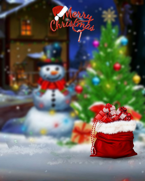 Merry Christmas PicsArt Background For CB Photo Editing