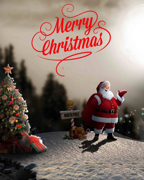Merry Christmas PicsArt Background For Photoshop Photo Editing