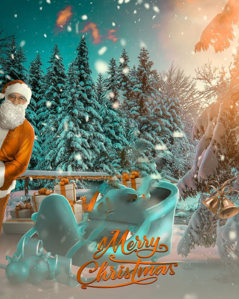 Merry Christmas Santa Claus Christmas Editing Background CB PicsArt