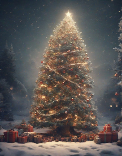 Merry Christmas Tree Images HD Download Free New Background