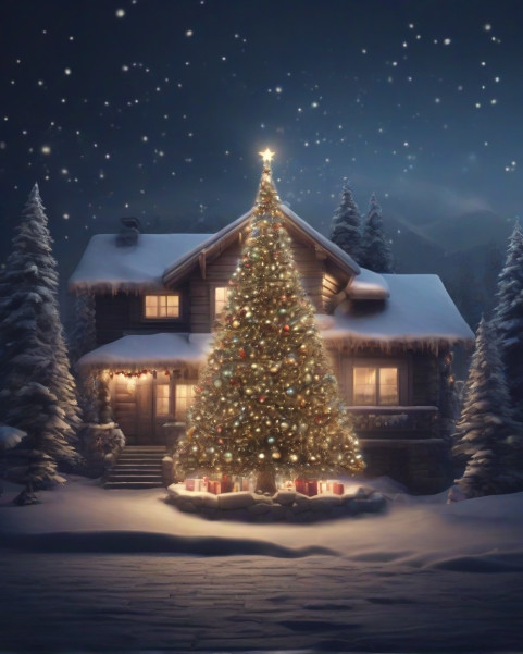 Merry Christmas Tree Images HD Download New Background Free