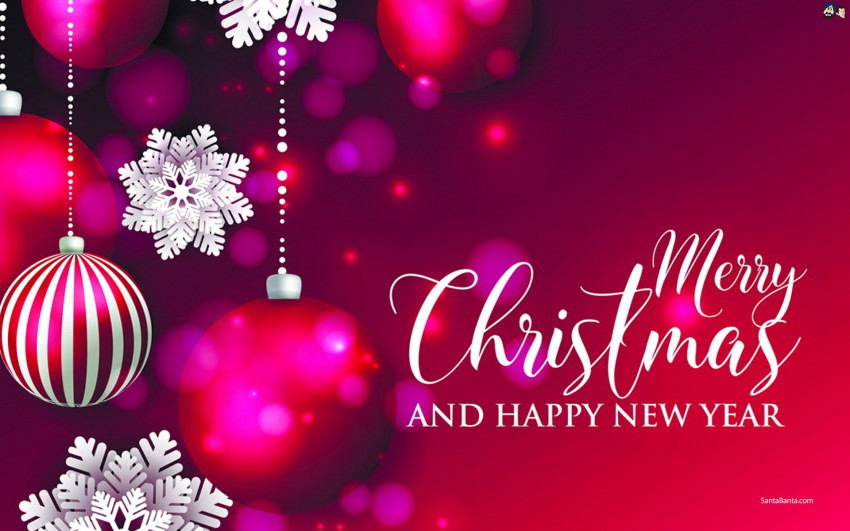 Merry Christmas Wishing Card Wallpaper Download Free