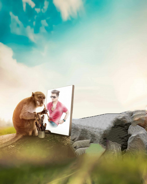 Monkey Poster Background For Picsart CB Editing