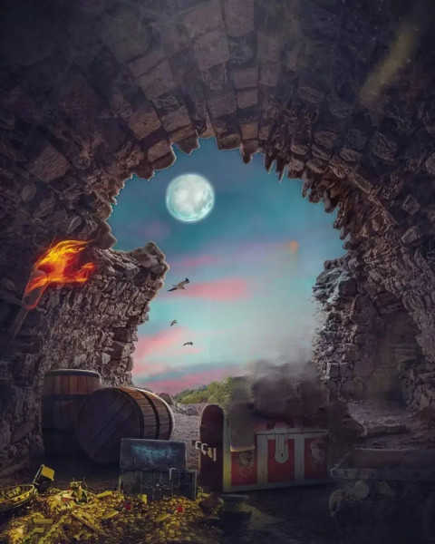 Moon Night Photo Editing Background Full HD