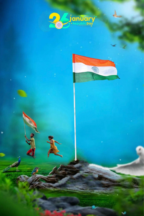 Nature Republic Day CB Background Hd For Photoshop Editing With Tiranga
