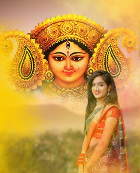 Navratri Hd Background With Girl For Photoshop Images