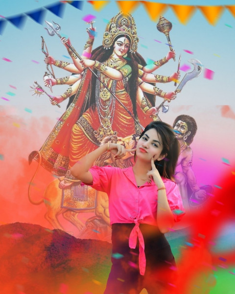 Navratri Maa Durga Puja CB PicsArt Editing Background