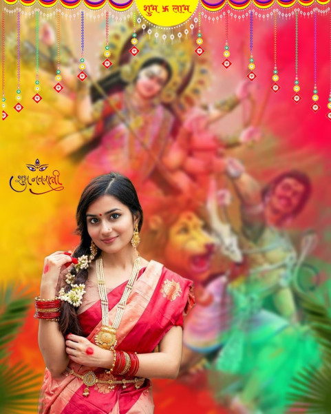 Navratri Photo CB Editing Background Online Full HD