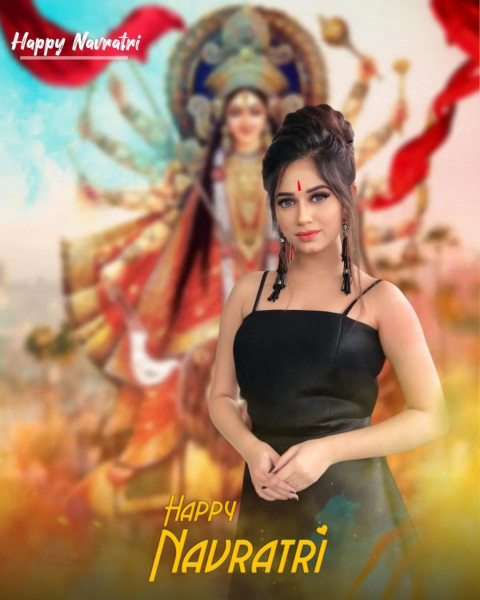 Navratri Photoshop Editing Background HD Girl