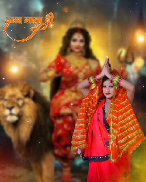 Navratri Special Photo Editing Images Durga Puja Girl Background