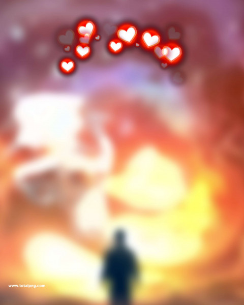 Neon Love PicsArt Editing Background Download HD