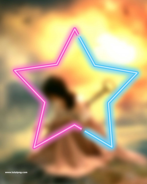 Neon Star CB Photoshop Editing Background HD
