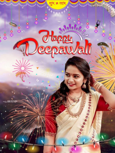 New Deepawali Special Photo CB Background with Girls