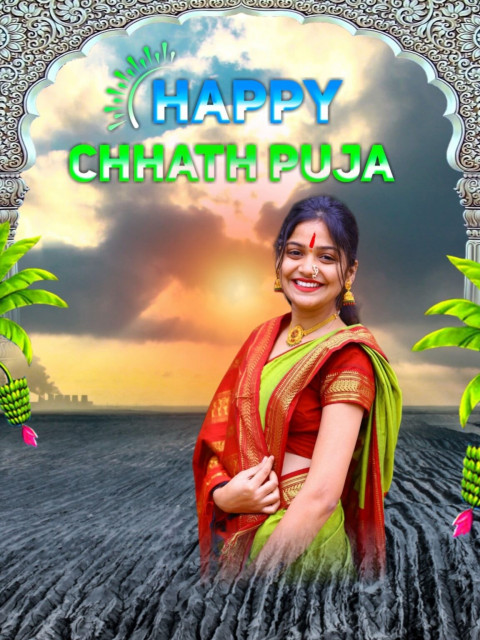 New Jai Chhathi Maiya CB PicsArt Editing Background HD With Cute Girl