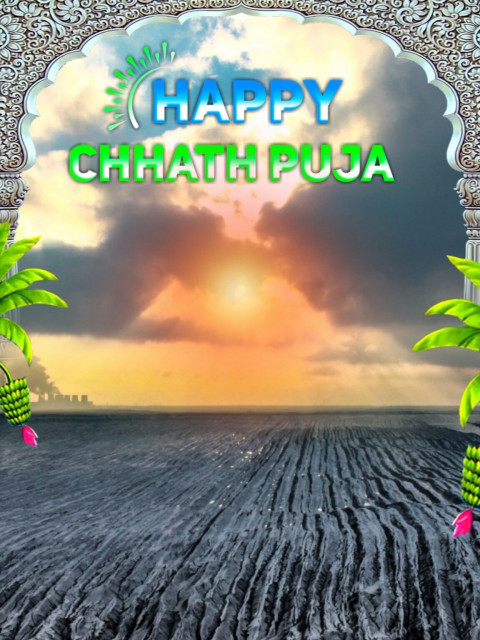 New Latest Chhath Puja poster full HD CB Background Free stock