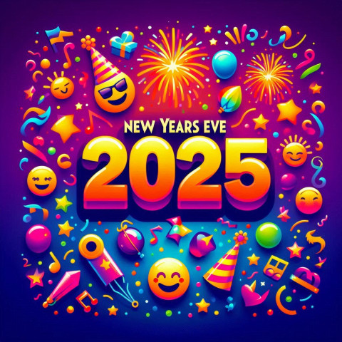 New Year 2025 Colorful Background Hd Edit Image