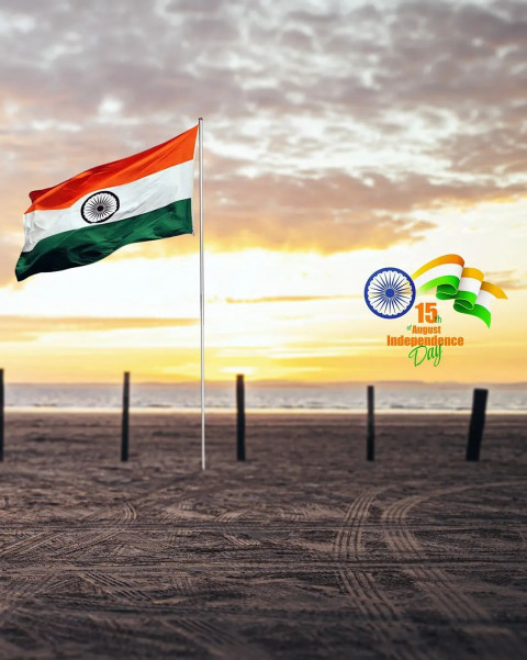 Photoshop 15 August Tiranga Flag Background Download Full HD