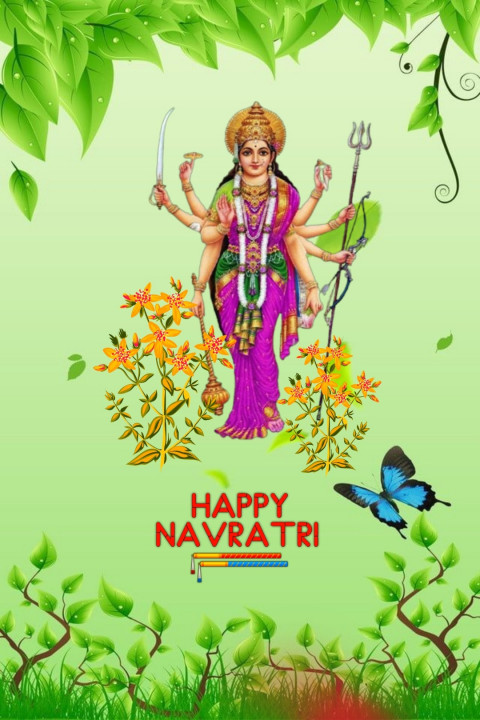 Photoshop CB Editing Happy Durga Puja Background