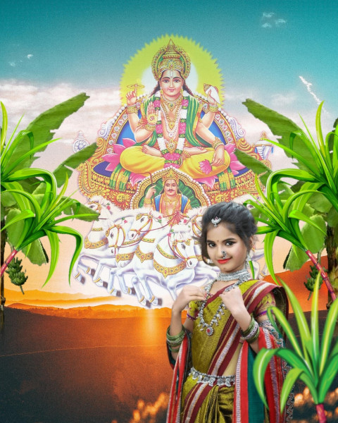 Photoshop Chhath Pooja Editing Background