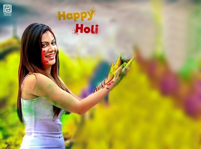 Photoshop Colorful Holi Girl HD CB Picsart Editing Background Full HD