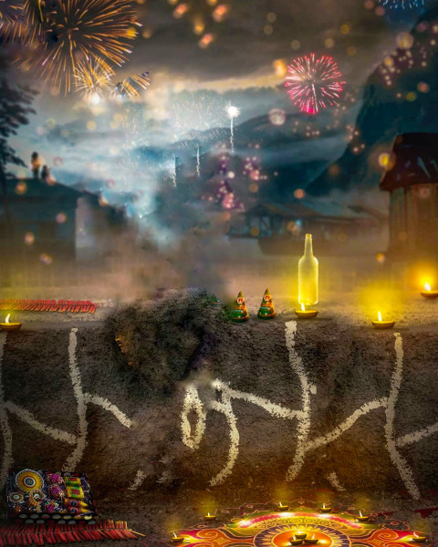 Photoshop Deepawali Editing CB Background Full HD
