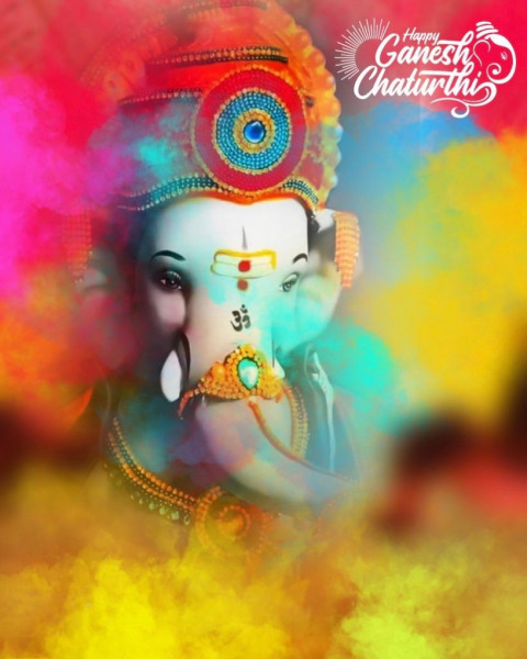 Photoshop Ganpati Bappa Morya CB Picsart Background Download