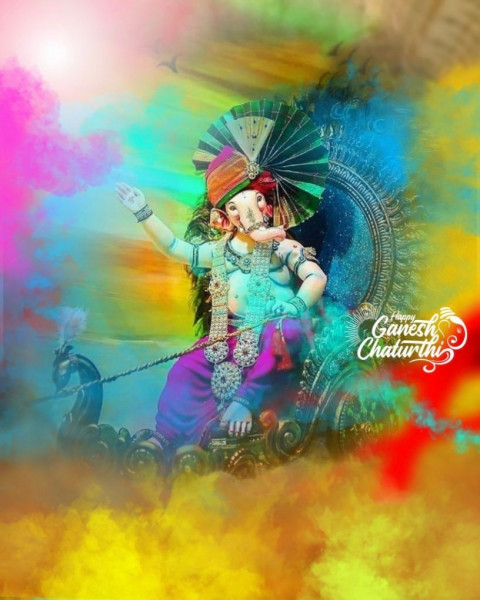Photoshop Ganpati Bappa Morya CB Picsart Background Download Free