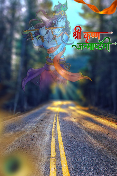 Photoshop Happy Janmashtami Editing HD Background For CB Photo Editing
