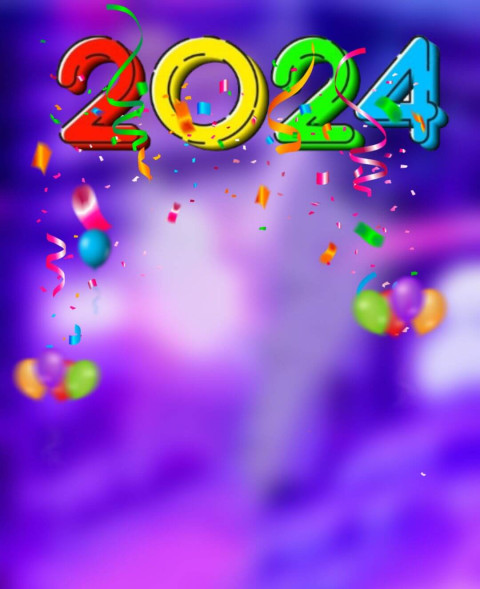 Photoshop Happy New Year 2024 Editing HD Background Free Download