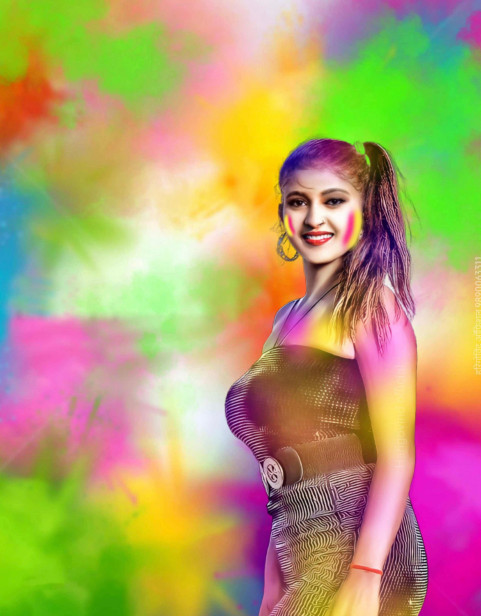 Photoshop Holi Photo Editing Background Wallpaper Full HD