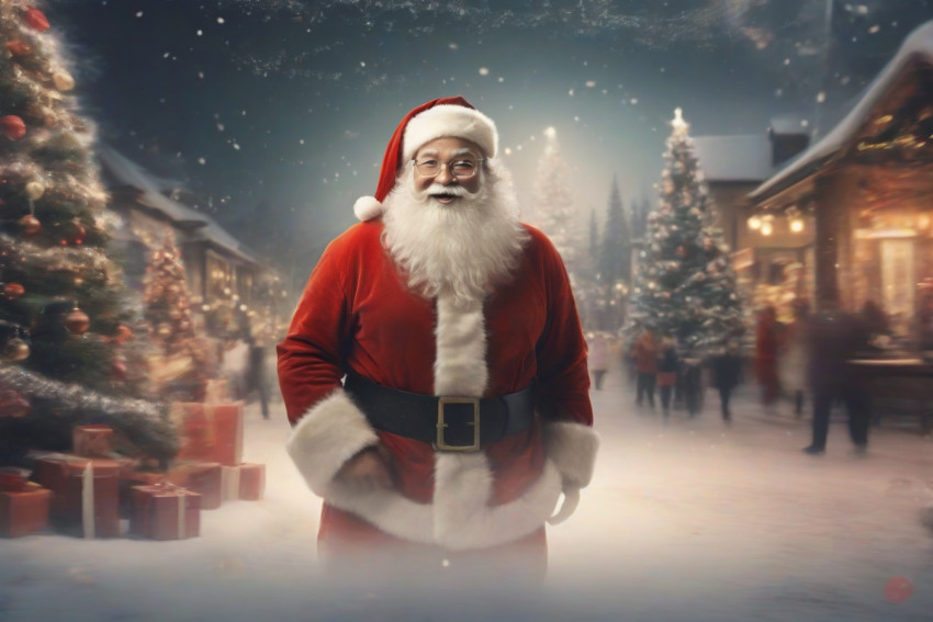 Photoshop Merry Christmas Editing CB Background With Santa Claus