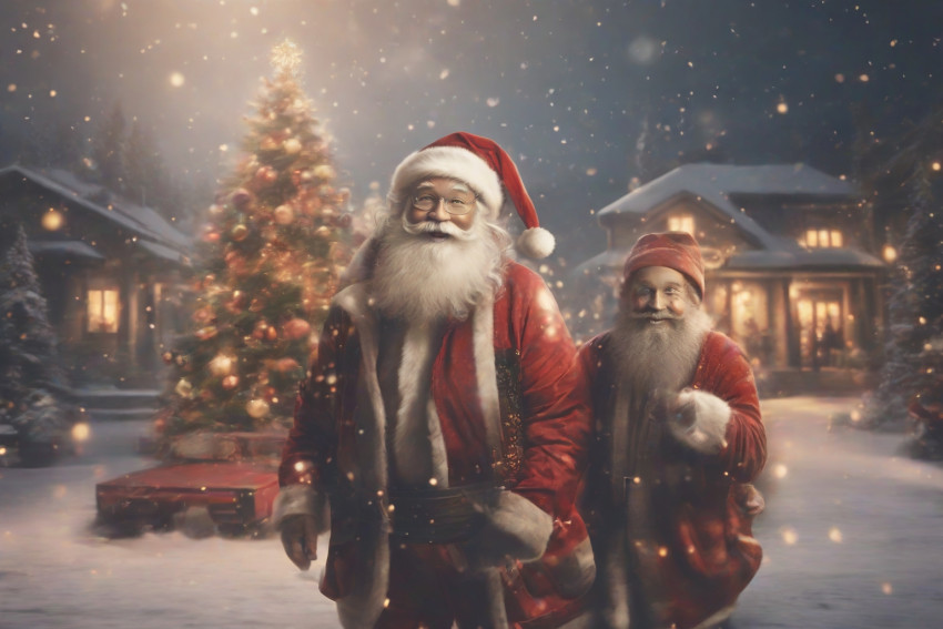 Photoshop Merry Christmas Editing CB Blur Backgrounds With Santa Claus