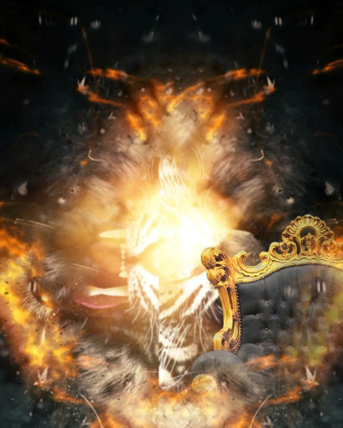 Photoshop New Tiger Chair Background Full HD Download