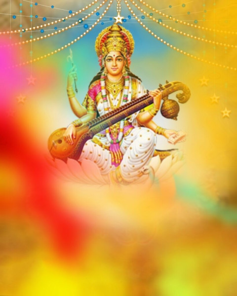 Photoshop Saraswati Puja Photo Editing Background CB