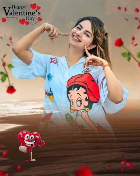 Picsart  Smile Girl Valentine Day HD Background Download Free