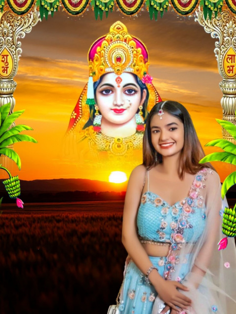 PicsArt CB Editing Girl Happy Chhath Puja Background Full HD