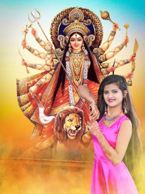 PicsArt Durga Mata CB Editing Background Girl