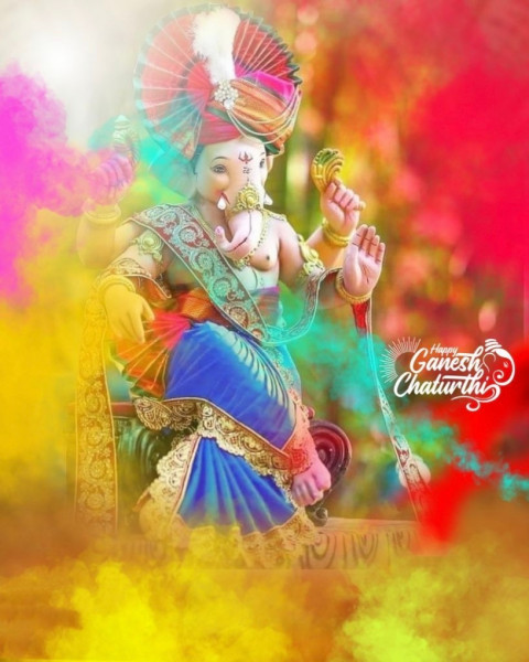 PicsArt Ganpati Bappa Morya Background HD For Photo Editing Img