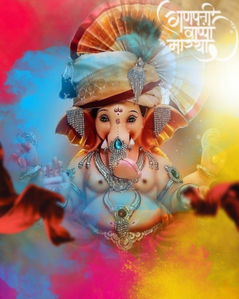 PicsArt Ganpati Bappa Morya Background HD For Photo Editing New